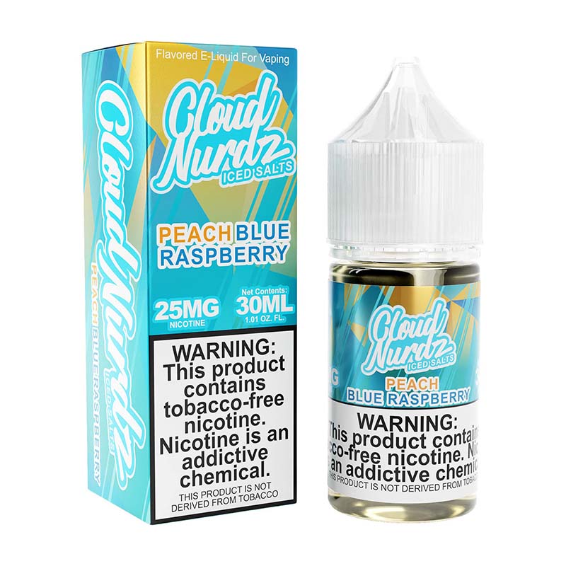 Cloud Nurdz Salt TFN - 30ml Bottle - Peach Blue Razz Iced
