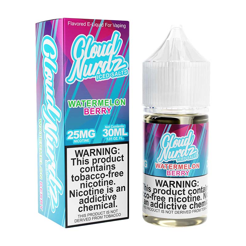 Cloud Nurdz Salt TFN - 30ml Bottle - Watermelon Berry Iced