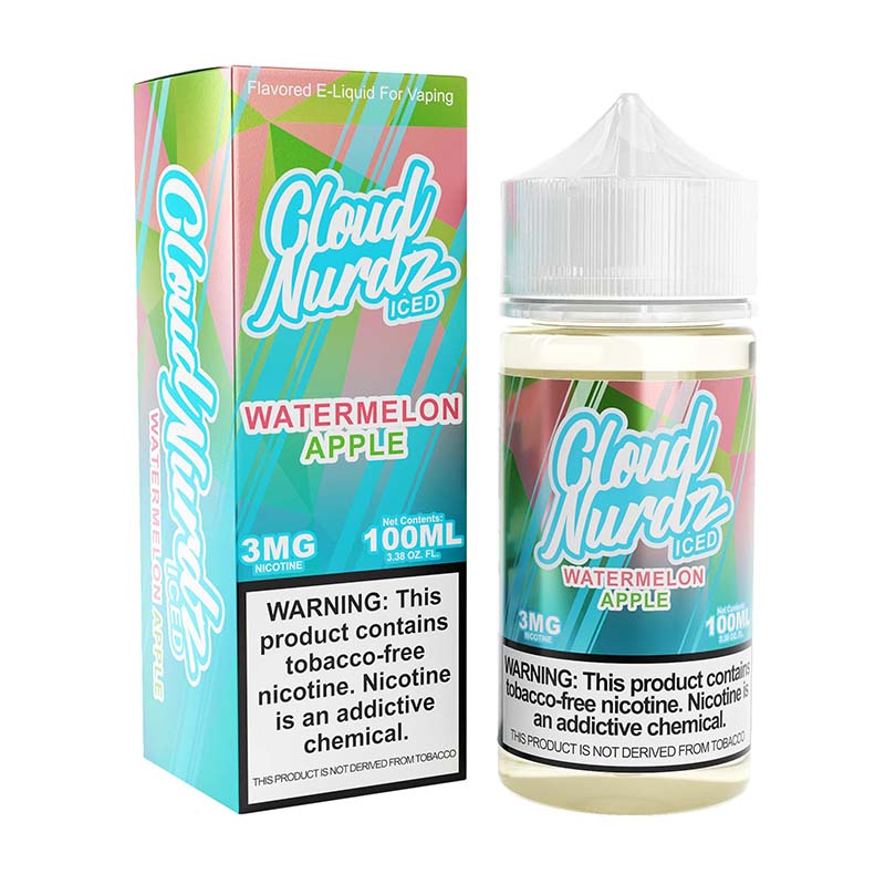 Cloud Nurdz TFN - 100ml Bottle - Watermelon Apple Iced