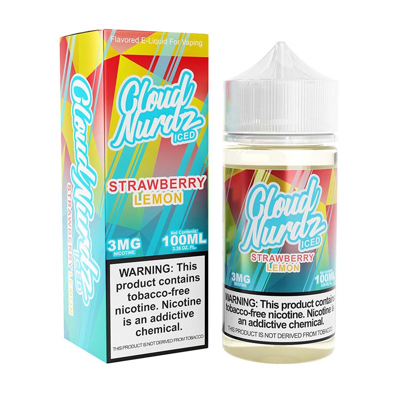 Cloud Nurdz TFN - 100ml Bottle - Strawberry Lemon Iced