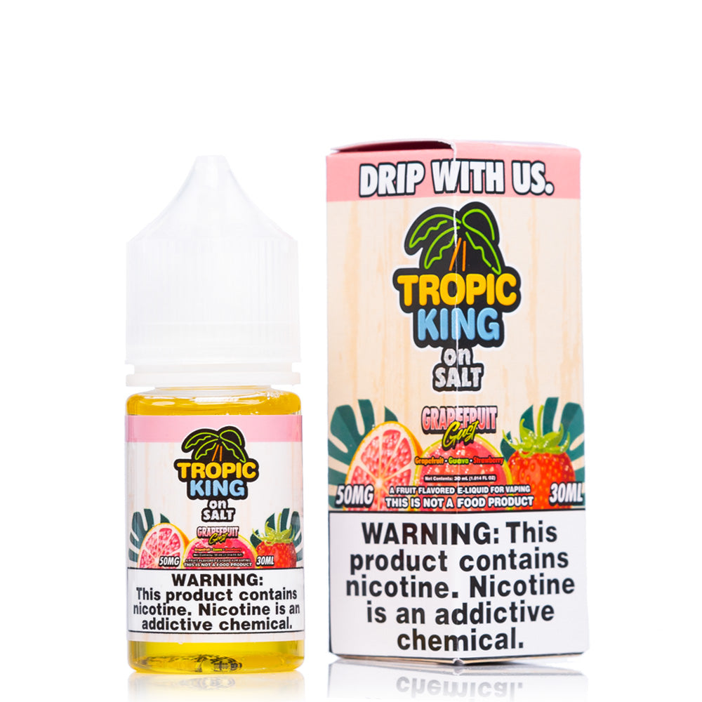 Tropic King-on Salt Grapefruit Gust Bottle & Box View | 30ml Nic Salt Vape Juice