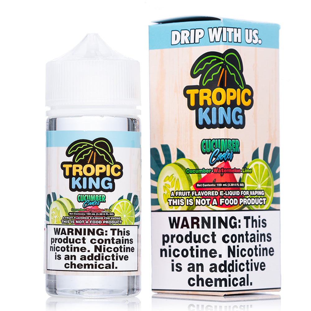 Tropic King- Cucumber Cooler Bottle & Box View | 100ml Vape Juice