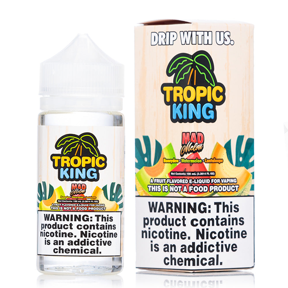 Tropic King- Mad Melon Bottle & Box View | 100ml Vape Juice