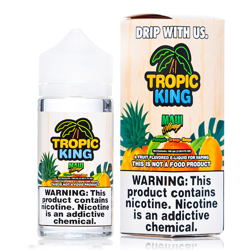 Tropic King- Maui Mango Bottle & Box View | 100ml Vape Juice