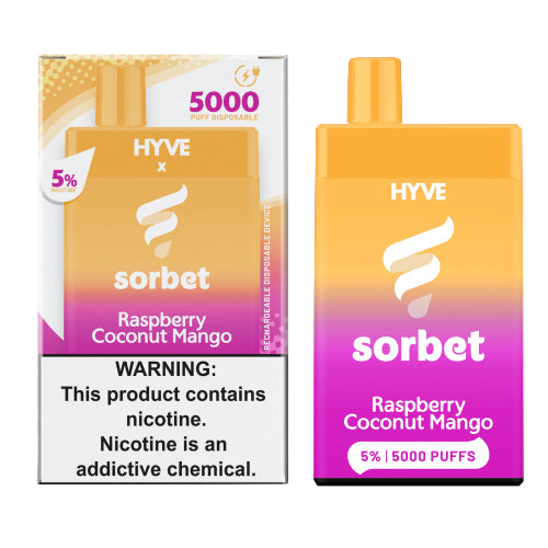 HYVE X Sorbet 5K - Disposable Vape Device - Raspberry Coconut Mango
