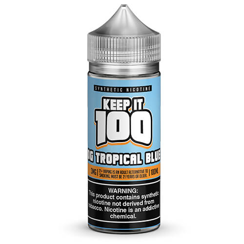 Keep It 100 Synthetic E-Juice - OG Tropical Blue
