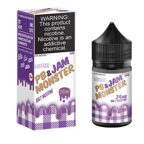 Jam Monster eJuice Salt Synthetic - PB & Grape Jam