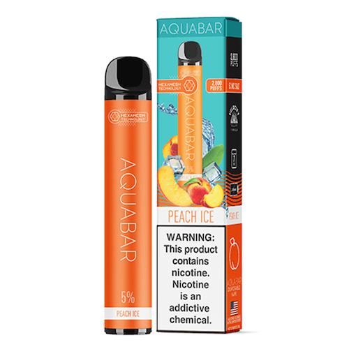 AquaBar Peach Ice Disposable Vape Pen - eJuice.Deals