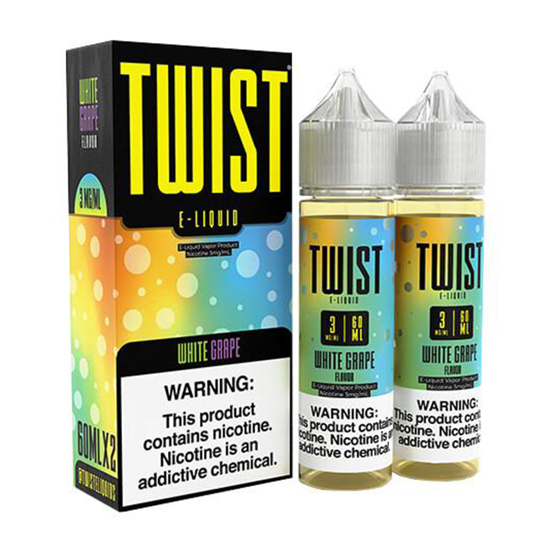 Twist E-Liquids 120ml - White Grape Twin Pack | MadVapes