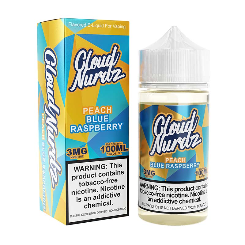 Cloud Nurdz TFN - 100ml Bottle - Peach Blue Raspberry