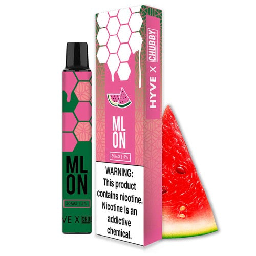Chubby x Hyve Tobacco-Free Disposable 50mg MLON | Mad Vapes