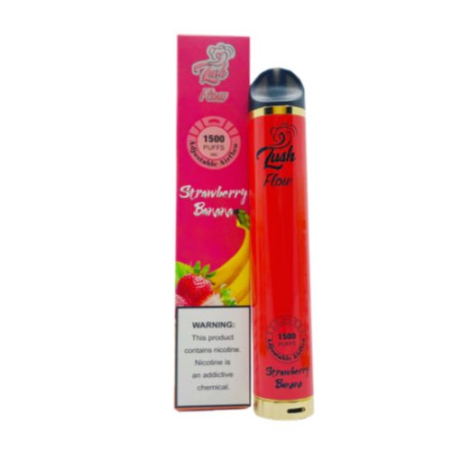 Lush 1500 Flow Strawberry Banana Disposable Vape Pen - eJuice.Deals