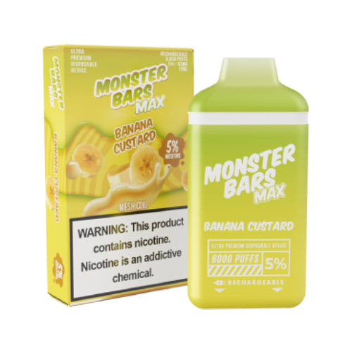 Monster Bars MAX 6000 Banana Custard | MadVapes