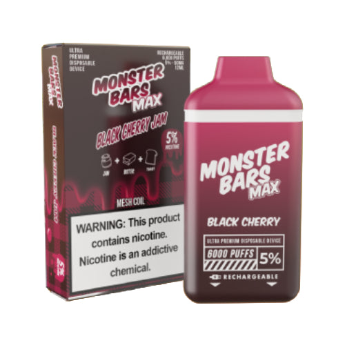 Monster Bars MAX 6000 Black Cherry Jam | MadVapes