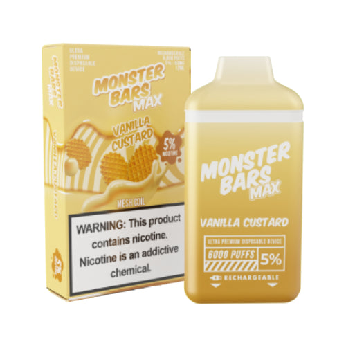 Monster Bars MAX 6000 Vanilla Custard | MadVapes