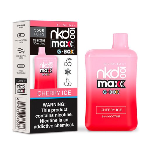 Naked 100 Max G-Box Cherry Ice Disposable Vape Pen - eJuice.Deals