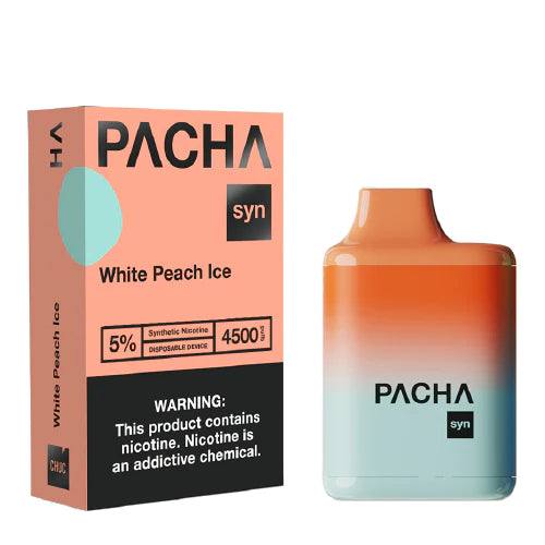 Pachamama Disposable 4500 White Peach Ice | MadVapes
