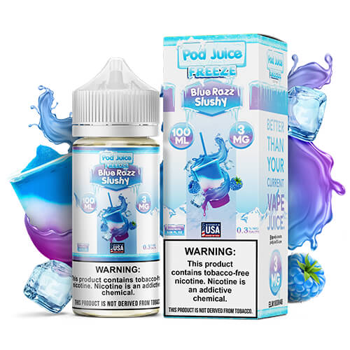 Pod Juice Synthetic Blue Razz Slushy Freeze 100ml | Madvapes