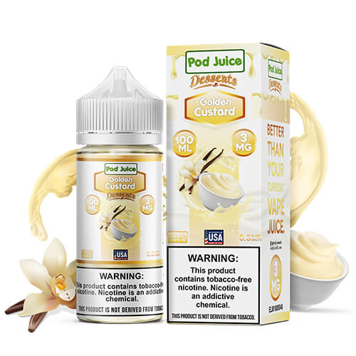 Pod Juice Synthetic Golden Custard 100ml | Madvapes