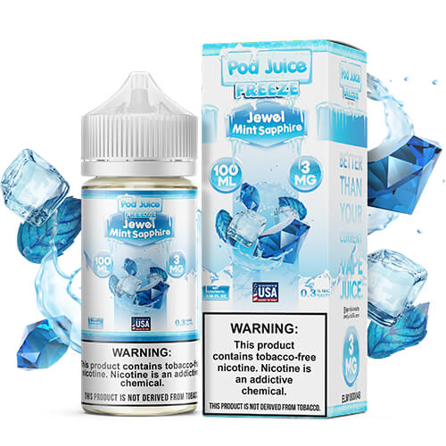 Pod Juice Synthetic Jewel Mint Sapphire Freeze 100ml | Madvapes