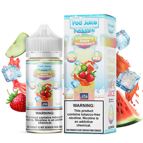 Pod Juice Synthetic Strawberry Apple Watermelon Freeze 100ml | Madvapes