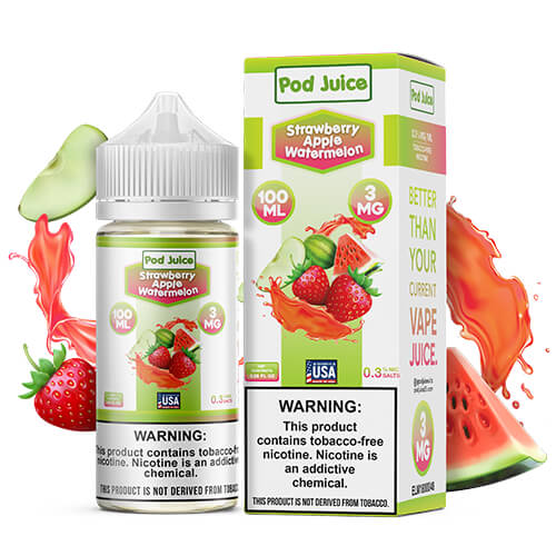 Pod Juice Synthetic Strawberry Apple Watermelon 100ml | Madvapes