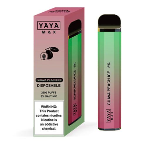YAYA MAX 2500 NTN Guava Peach Ice Disposable Vape Pen - eJuice.Deals