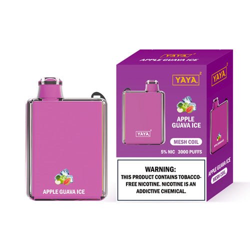 YAYA Square 3000 NTN Apple Guava Ice Disposable Vape Pen - eJuice.Deals