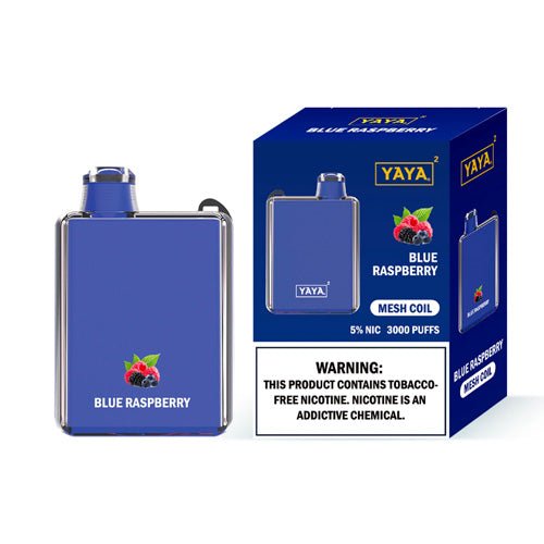 YAYA Square 3000 NTN Blue Raspberry Disposable Vape Pen - eJuice.Deals