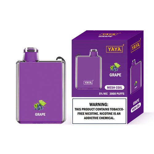 YAYA Square 3000 NTN Grape Disposable Vape Pen - eJuice.Deals