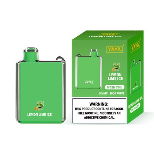 YAYA Square 3000 NTN Lemon Lime Ice Disposable Vape Pen - eJuice.Deals